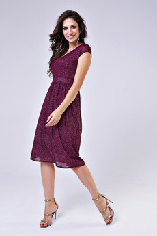 Платье цвета марсала Angela Ricci