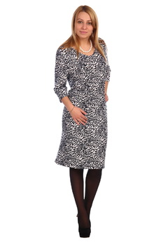 Повседневное платье с принтом розы ElenaTex