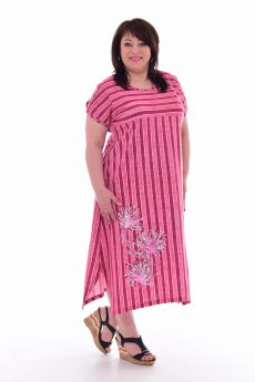 Длинное полосатое платье Новое кимоно