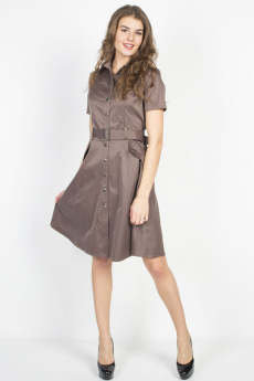 Светло-коричневое платье на пуговицах Bast